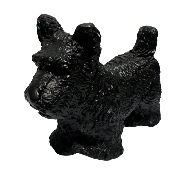 Black Scottie Dog Figurine Resin Standing 3.5 x 2.5" - Picture 1 of 6